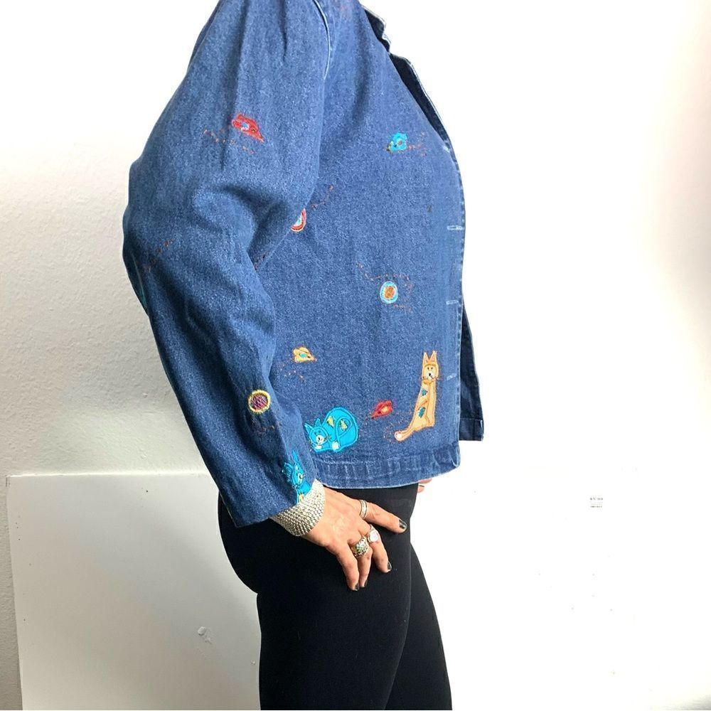 Vintage Cat Embroidered Jacket - Picture 5 of 12